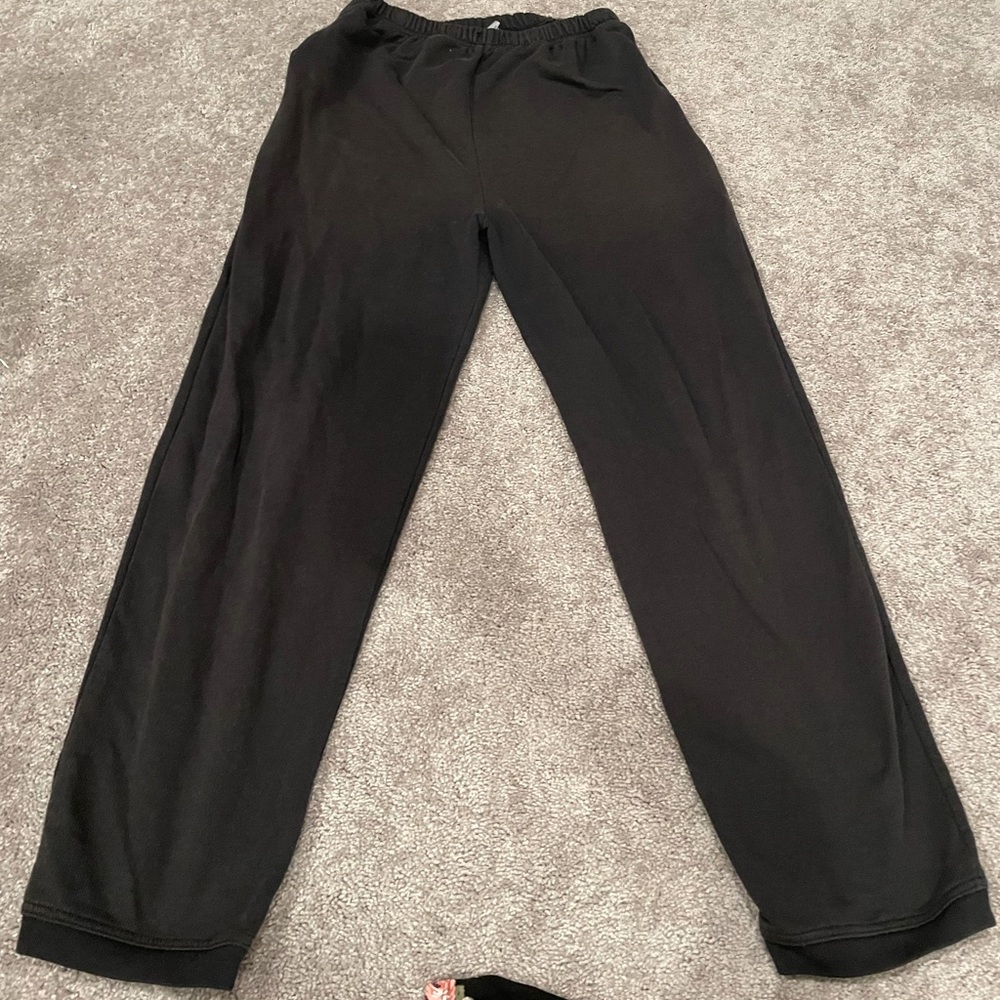 pants sweats cheetah black sz L